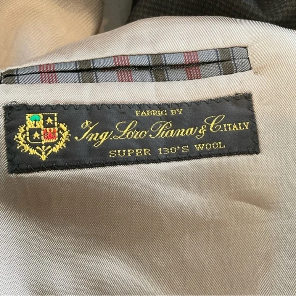 Barney's New York Loro Piana Napoli 40R Super 130 Wool Blazer Sports Coat Check